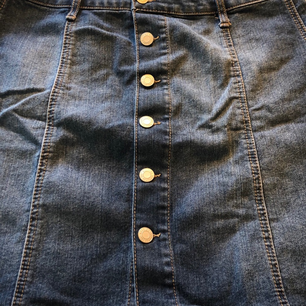 Blue Denim Skirt - Picture 2 of 6
